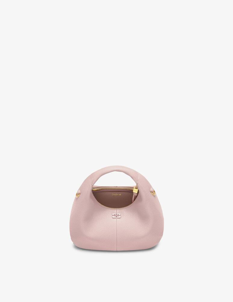 rinascente Ganni Hobo mini grained bag