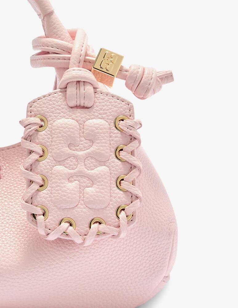 rinascente Ganni Hobo mini grained bag