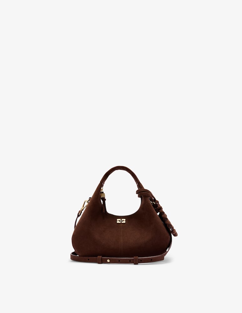 rinascente Ganni Hobo mini in suede riciclato Pelinova