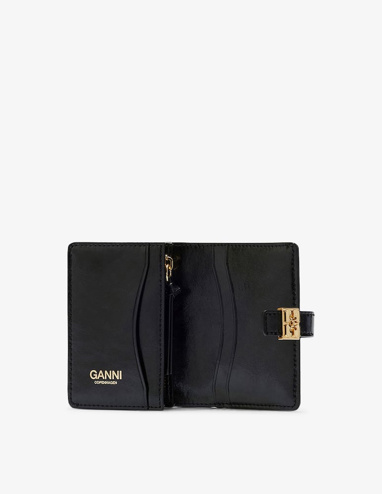 rinascente Ganni Slim card holder with flap