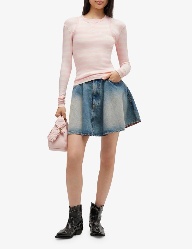 rinascente Ganni Canottiera a coste in cotone