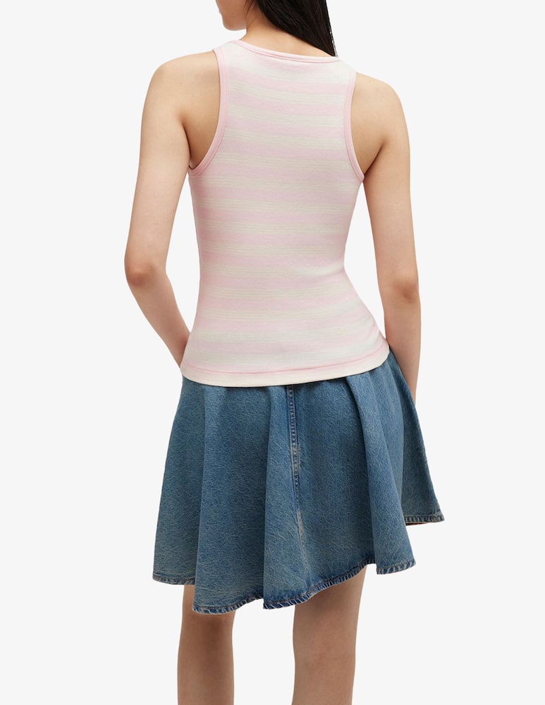 rinascente Ganni Canottiera a coste in cotone