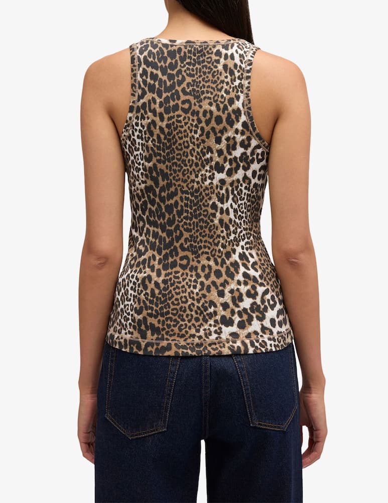 rinascente Ganni Leopard print tank top