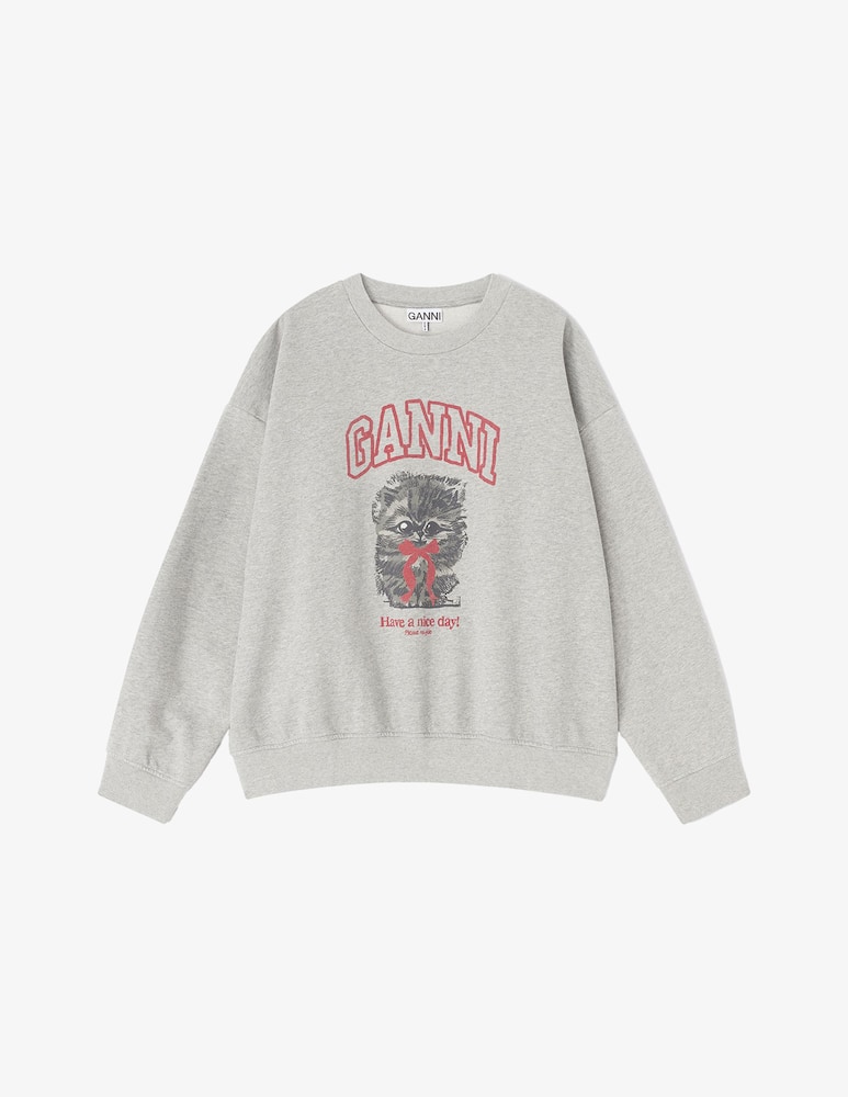 rinascente Ganni Felpa ganni stampa gattino