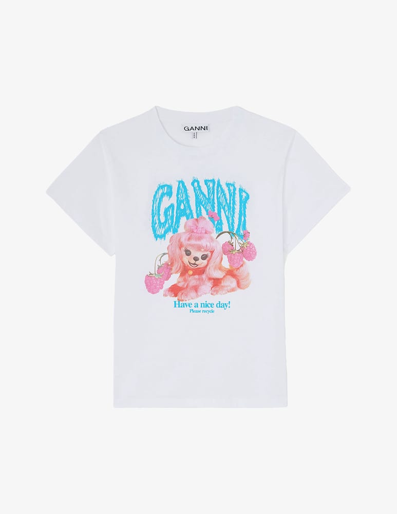 rinascente Ganni T-shirt in cotone Pink Dog