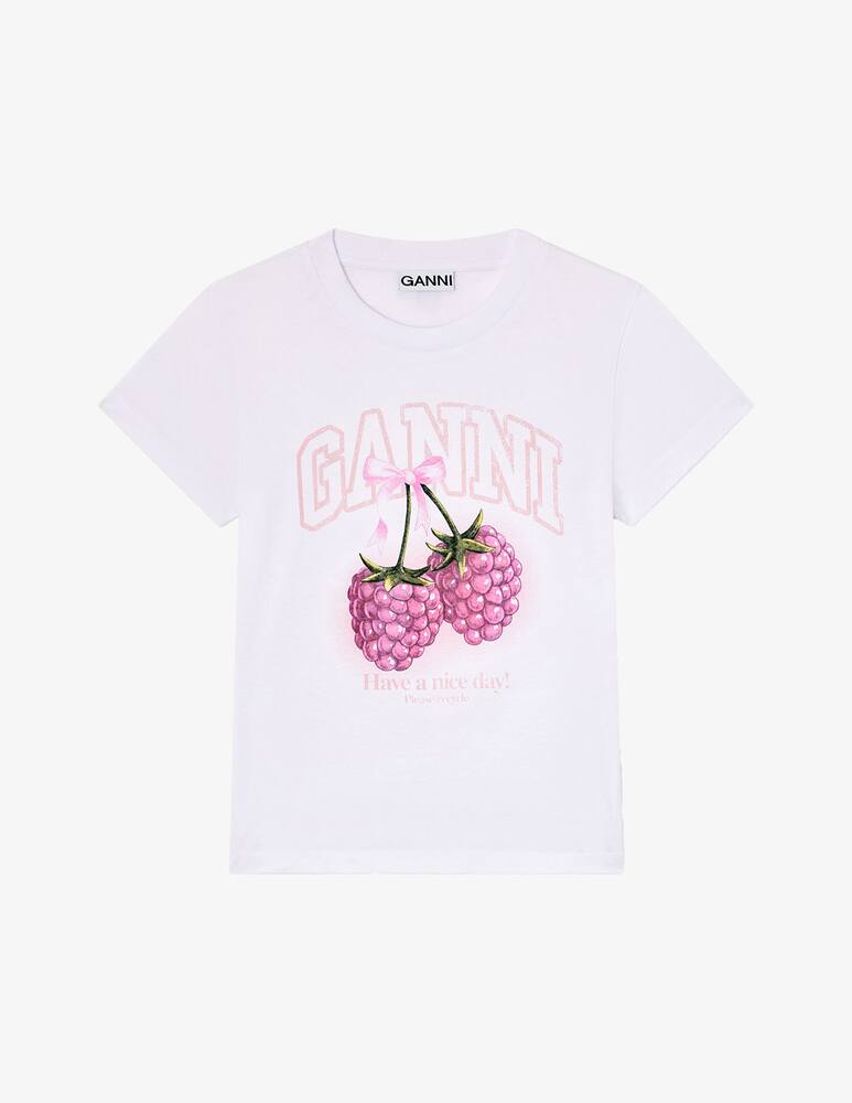 Ganni Raspberry t-shirt baby fit - picture 1 Ganni Raspberry t-shirt baby fit - picture 1