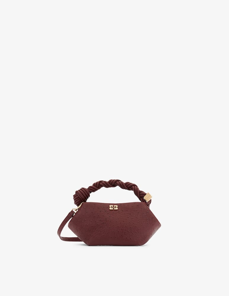 rinascente Ganni Bou Mini ostrich bag