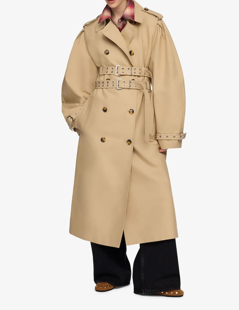 rinascente Ganni Double cotton trench coat