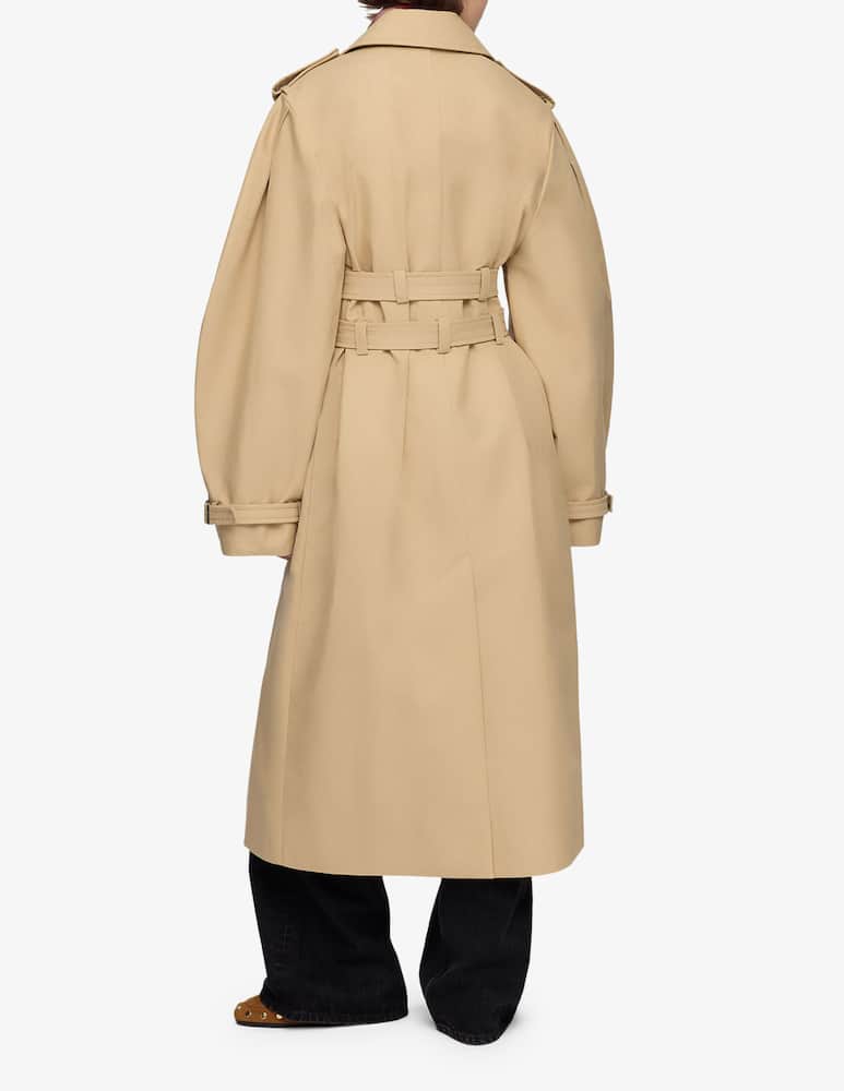rinascente Ganni Double cotton trench coat