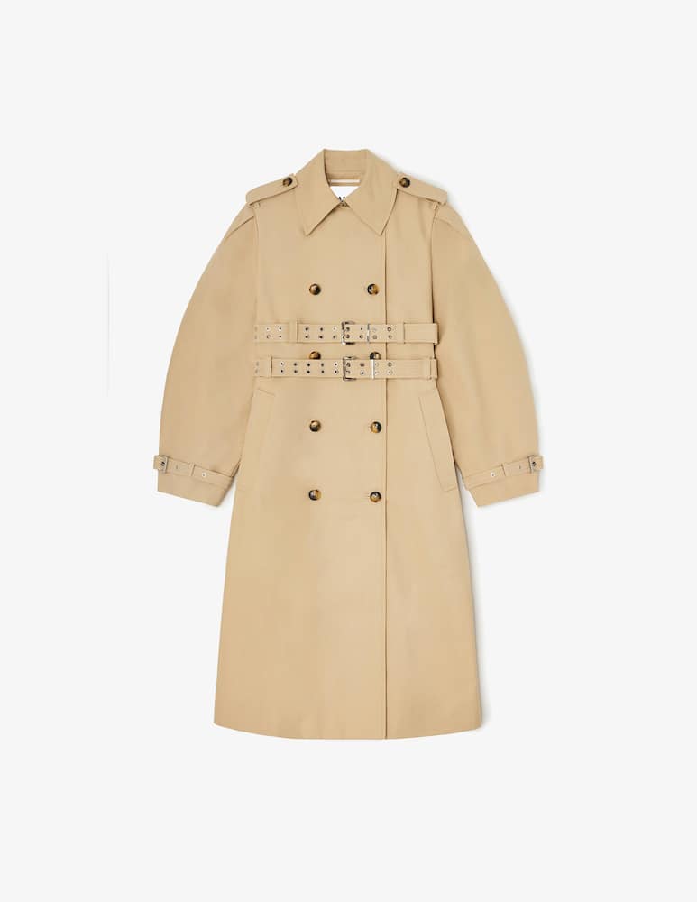 Ganni Trench doppiopetto in cotone - immagine 4 Ganni Trench doppiopetto in cotone - immagine 4