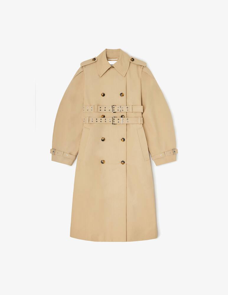 rinascente Ganni Double cotton trench coat