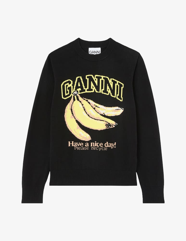 rinascente Ganni Maglione in cotone con banana