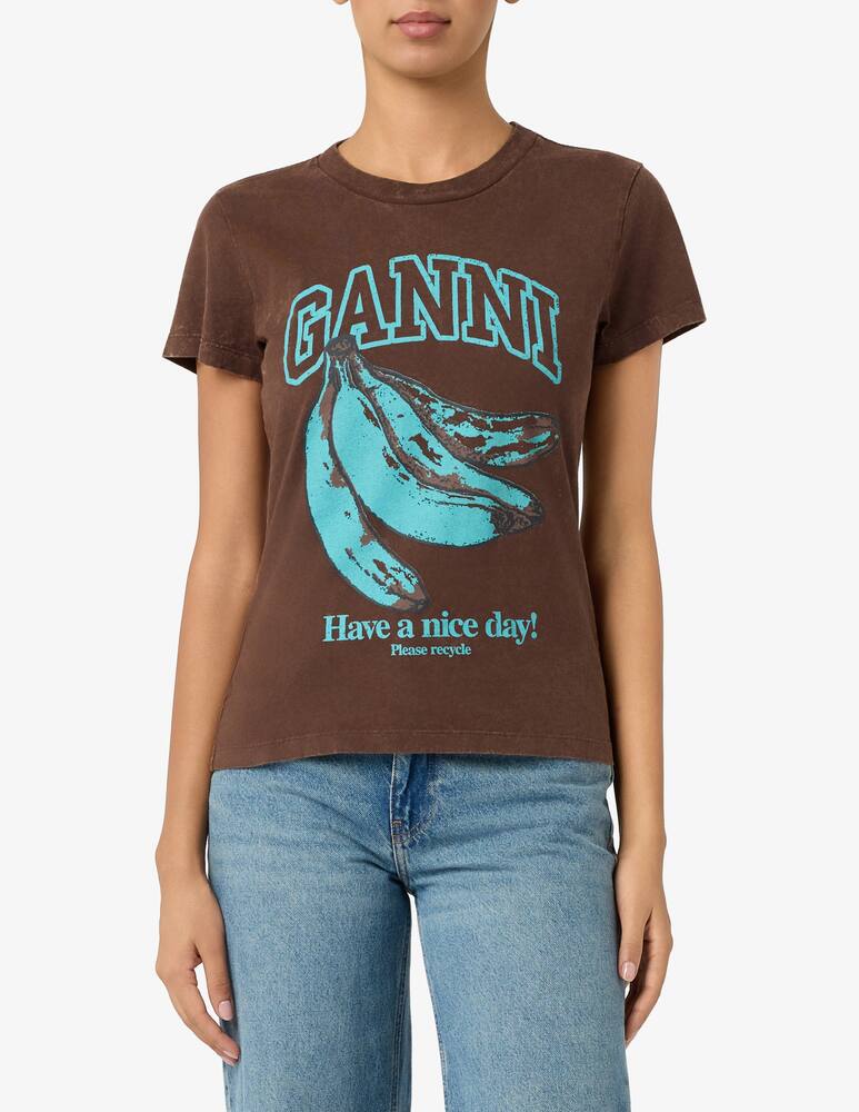 rinascente Ganni T-shirt stampa banana