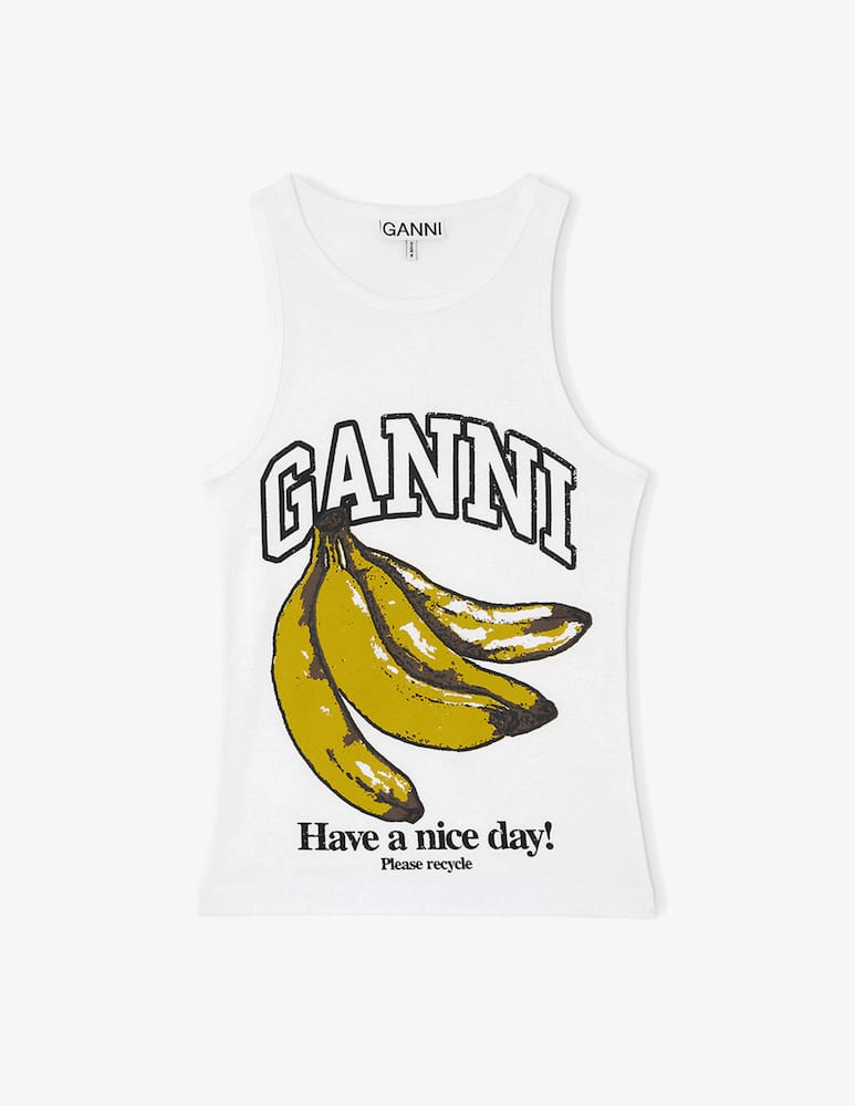 rinascente Ganni Compact rib tank top