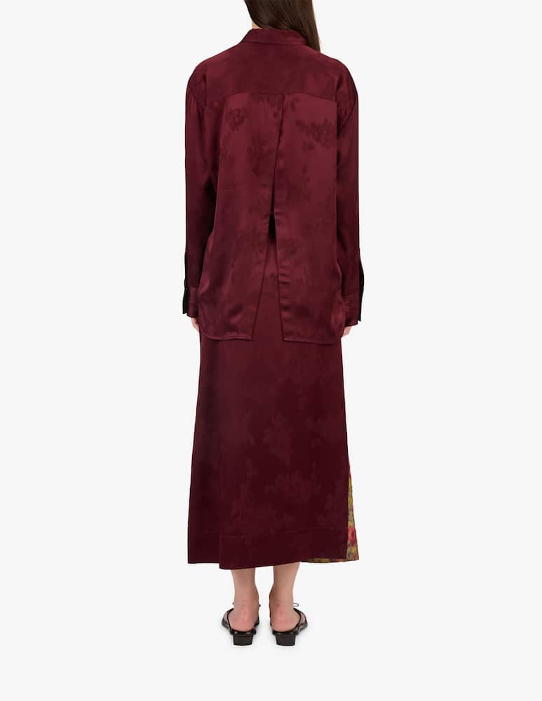 rinascente Ganni Fluid satin jacquard shirt