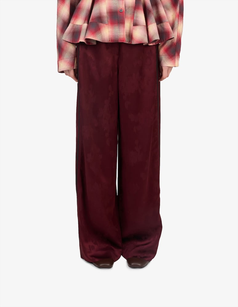 rinascente Ganni Pantaloni fluidi in raso jacquard