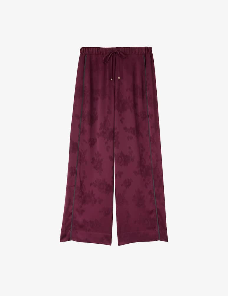 rinascente Ganni Pantaloni fluidi in raso jacquard