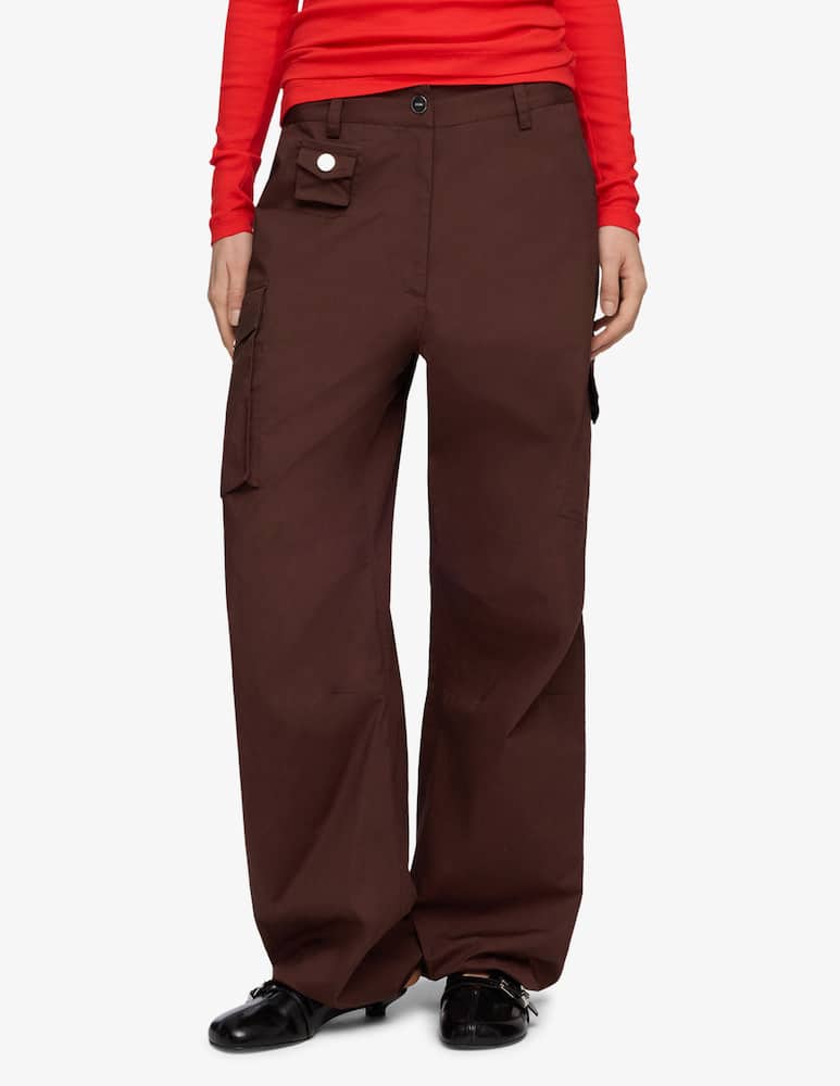 rinascente Ganni Stretch cotton pocket cargo pants