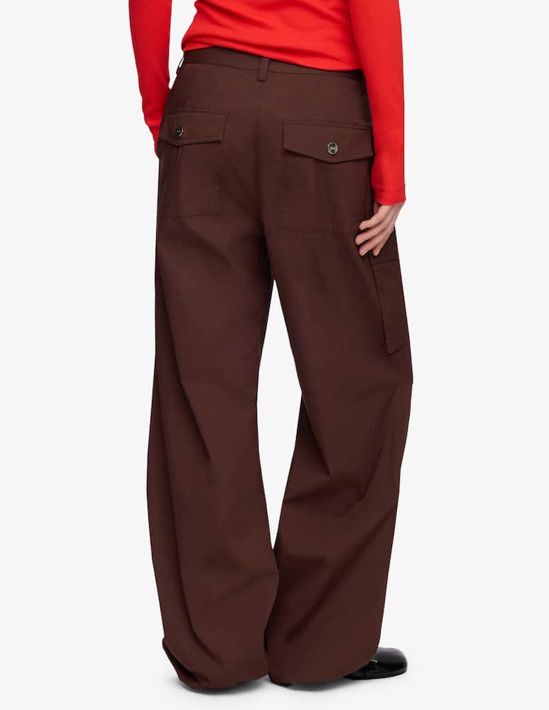 rinascente Ganni Stretch cotton pocket cargo pants