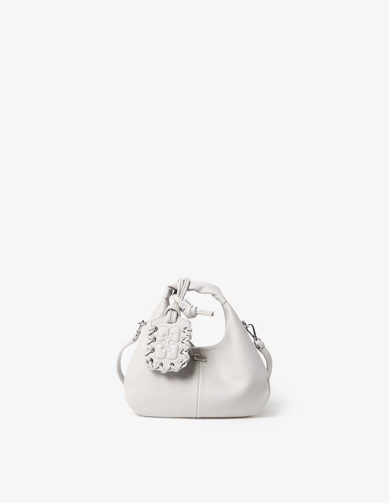 Ganni Borsa hobo mini in pelle martellata - immagine 1 Ganni Borsa hobo mini in pelle martellata - immagine 1