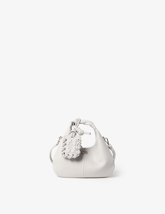 Ganni - Borsa hobo mini in pelle martellata - €400,00
