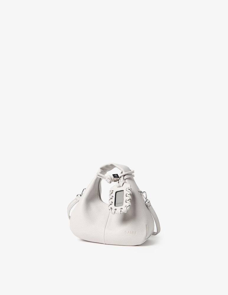 Ganni Borsa hobo mini in pelle martellata - immagine 2 Ganni Borsa hobo mini in pelle martellata - immagine 2