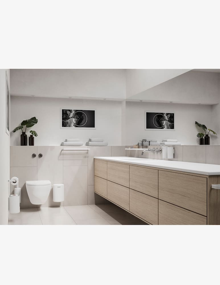 Zone Rim Towel Rail 44 X 7.5 X 2.5 Cm White - picture 2 Zone Rim Towel Rail 44 X 7.5 X 2.5 Cm White - picture 2