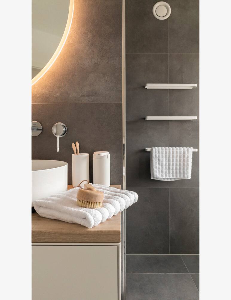 rinascente Zone Porta Asciugamani Rim 44 X 7,5 X 2,5 Cm Bianco