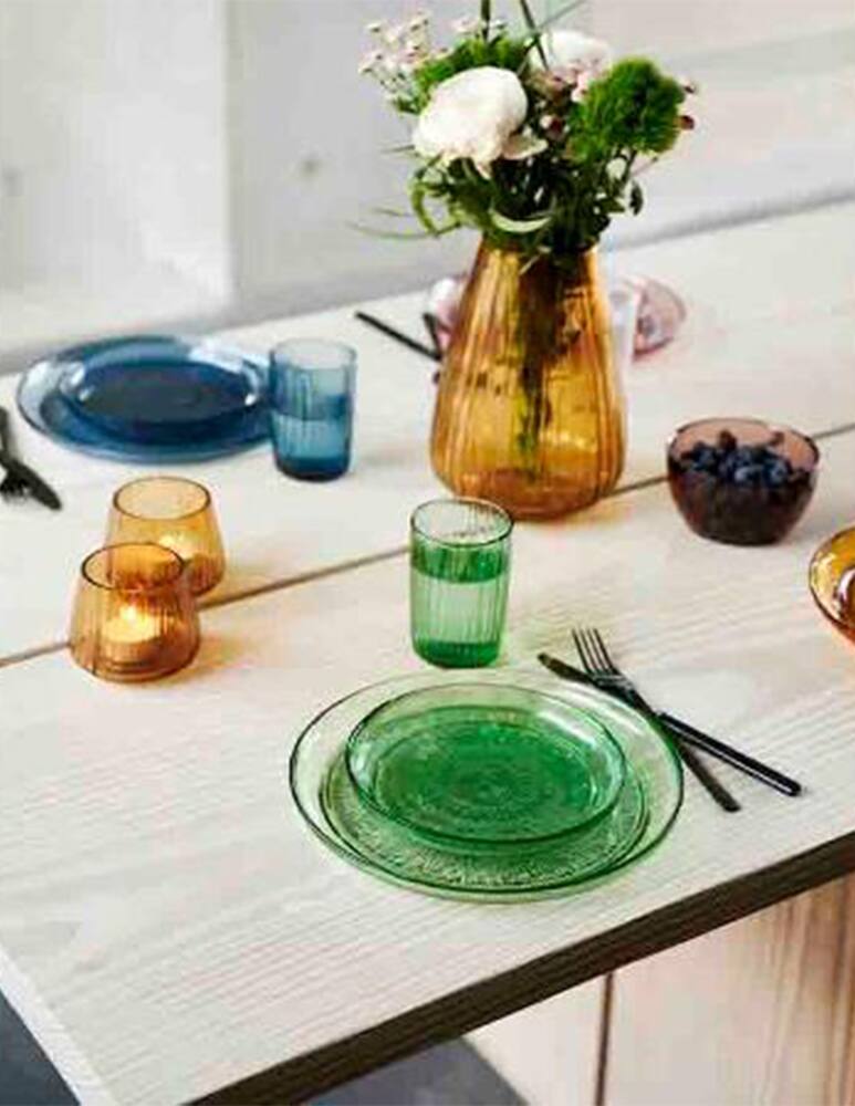 rinascente Bitz Kusintha Piatto Di Vetro - Verde