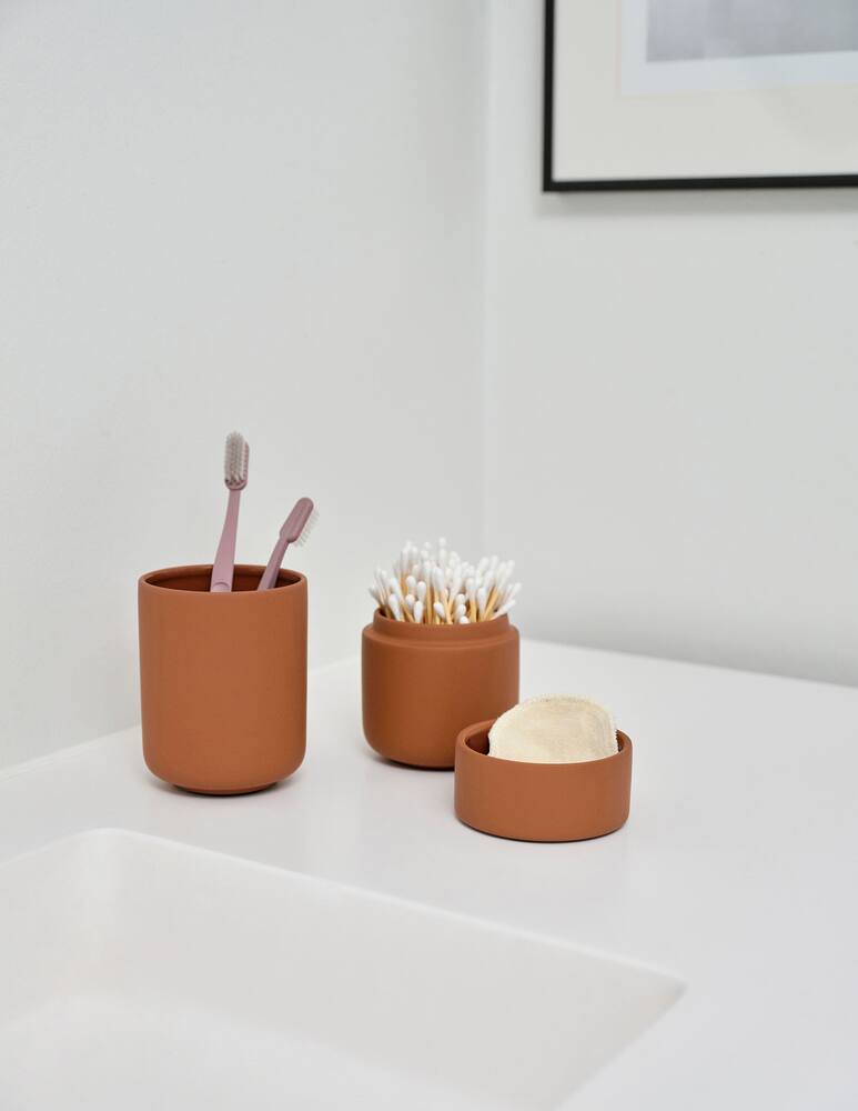 rinascente Zone Denmark Ume Toothbrush Mug Dia. 8.3 X 10.3 Cm Terracotta