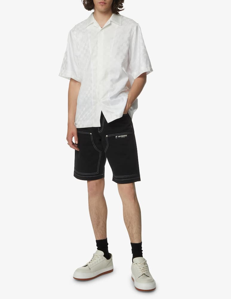 rinascente Misbhv Nylon monogram short sleeve shirt - white