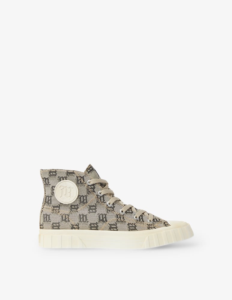 Misbhv Hi top monogram sneakers - beige - picture 1 Misbhv Hi top monogram sneakers - beige - picture 1
