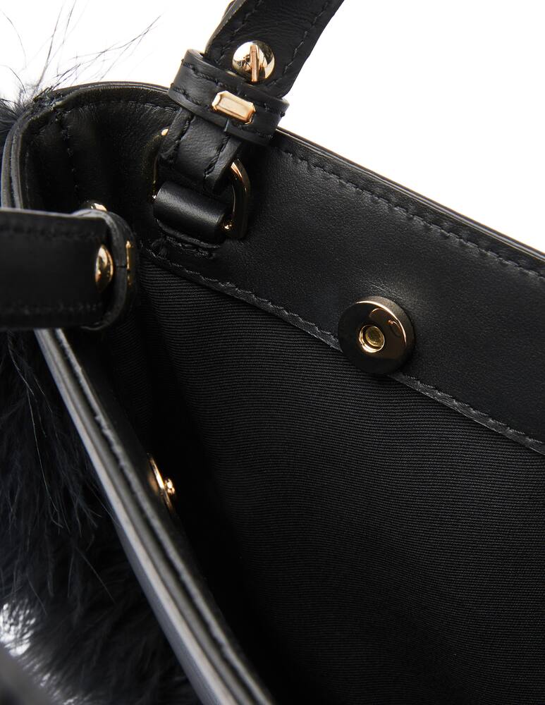 rinascente Chylak Mini borsa a mezza luna con piume