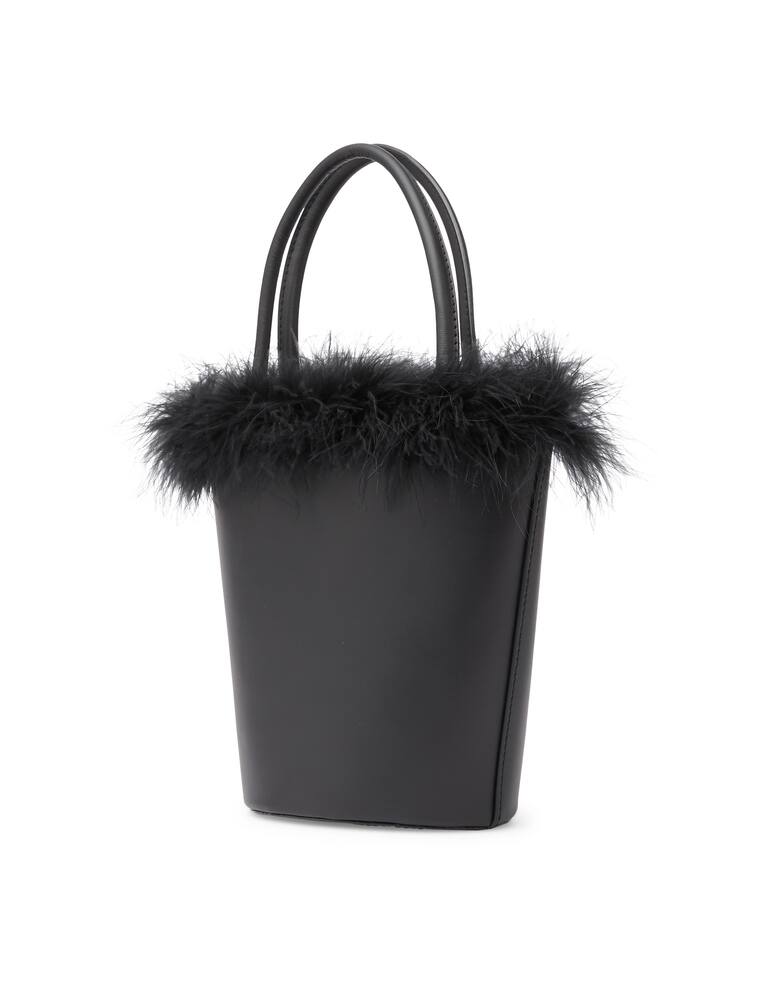 rinascente Chylak Feathered small bucket bag