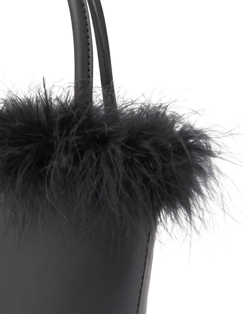 rinascente Chylak Feathered small bucket bag