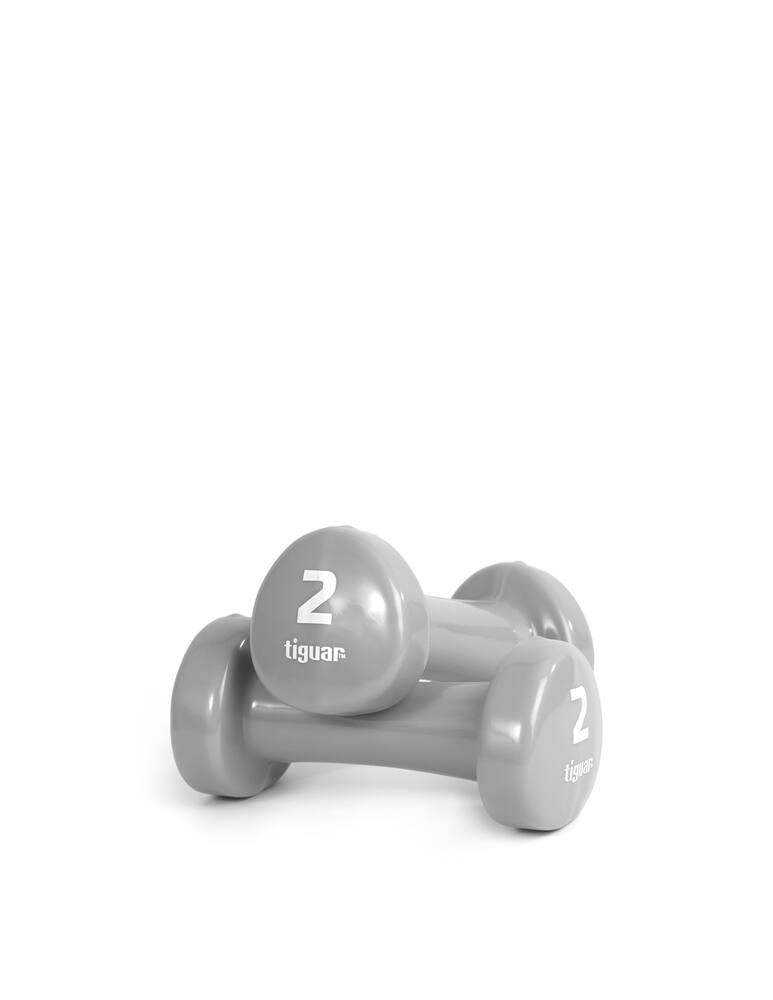 rinascente Top Skills Tiguar Vinyl Dumbbells 2 kg - Grey