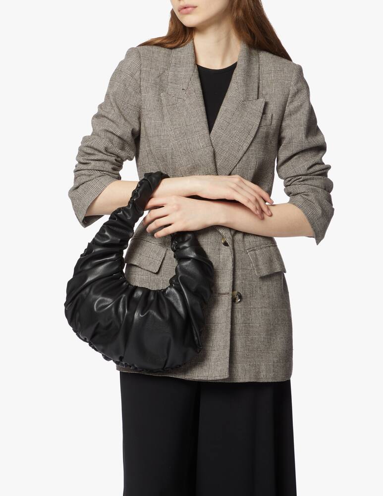 rinascente Nanushka Anja ruched vegan leather shoulder bag