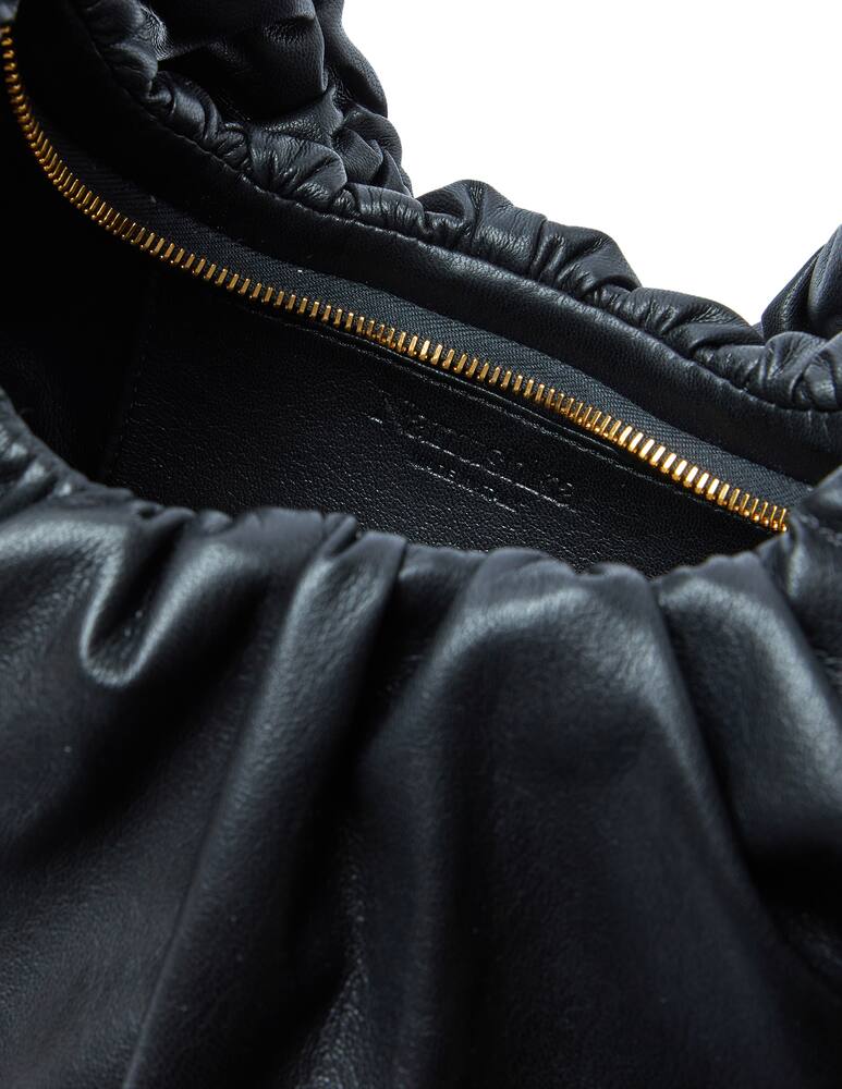 rinascente Nanushka Anja ruched vegan leather shoulder bag