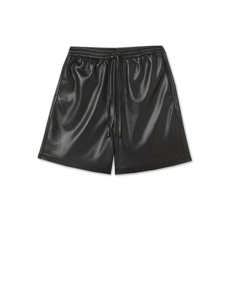 rinascente Nanushka Bermuda pelle vegan - nero