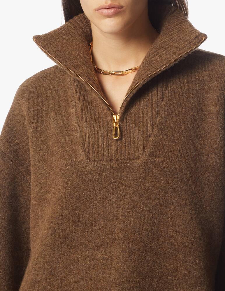 rinascente Nanushka Felpa oversized con cerniera in misto lana Zuma