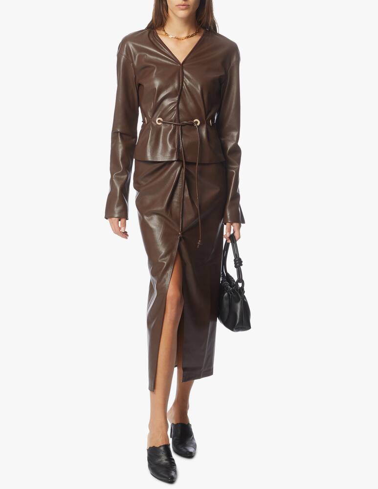 rinascente Nanushka Maglietta a manica lunga con cintura Faroe