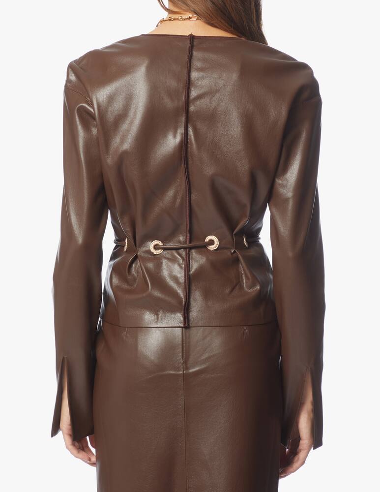 rinascente Nanushka Maglietta a manica lunga con cintura Faroe