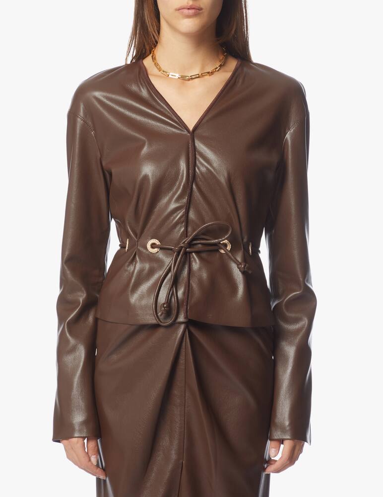 rinascente Nanushka Maglietta a manica lunga con cintura Faroe