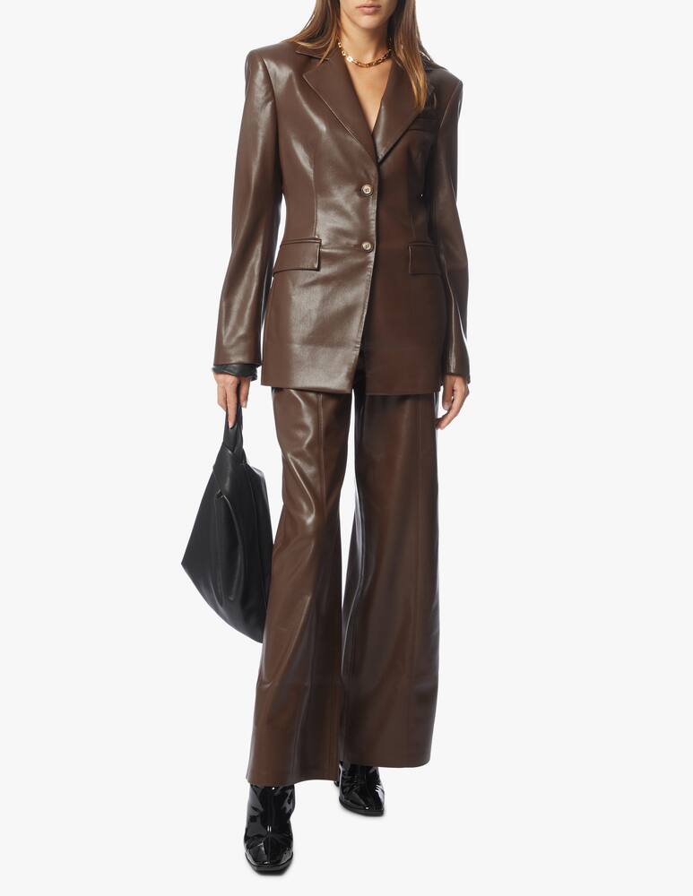 rinascente Nanushka Faux leather palazzo trousers Namas