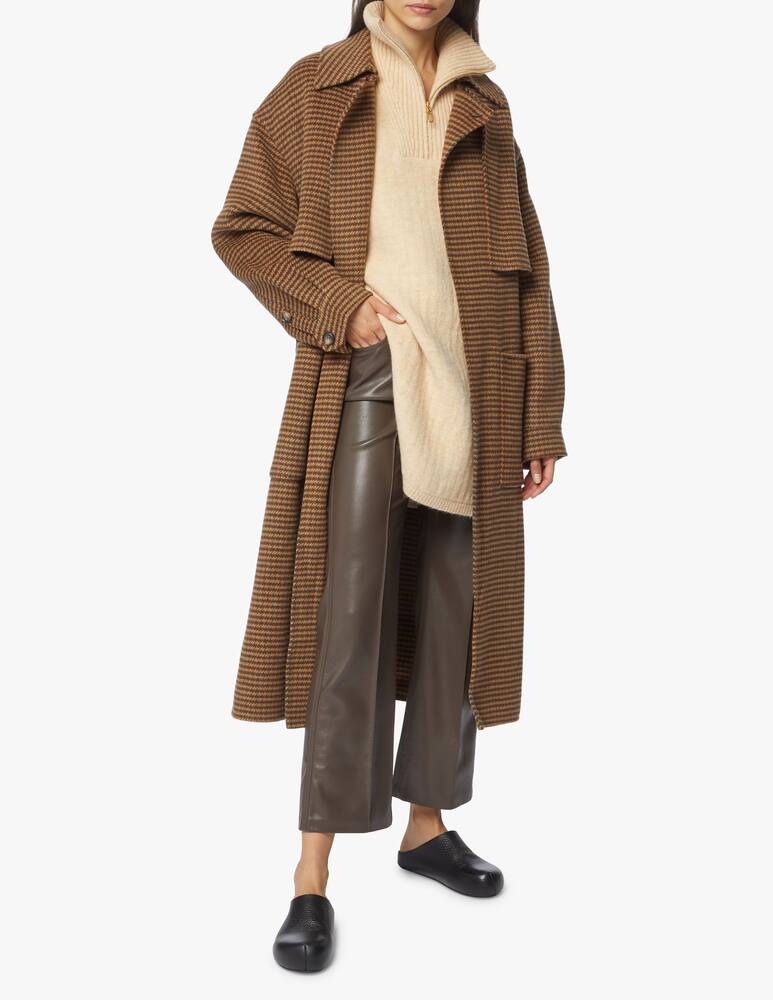 rinascente Nanushka Faux leather flare trousers Zoey