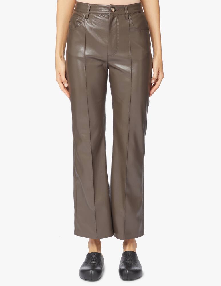 rinascente Nanushka Faux leather flare trousers Zoey