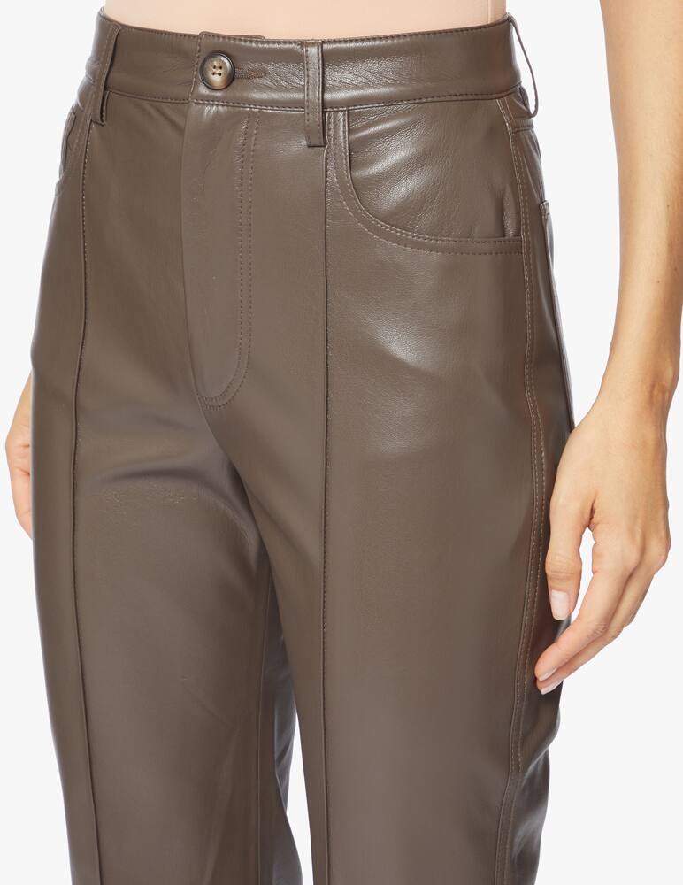 rinascente Nanushka Faux leather flare trousers Zoey