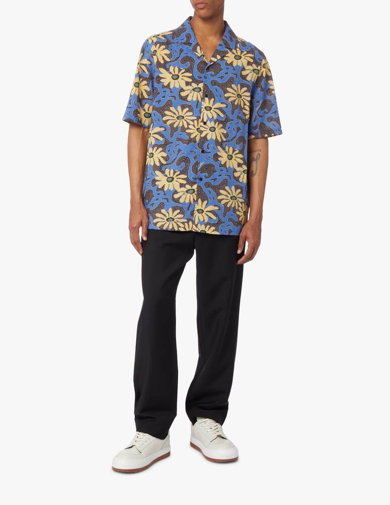 Nanushka Camicia maniche corte arte povera - blu - immagine 2