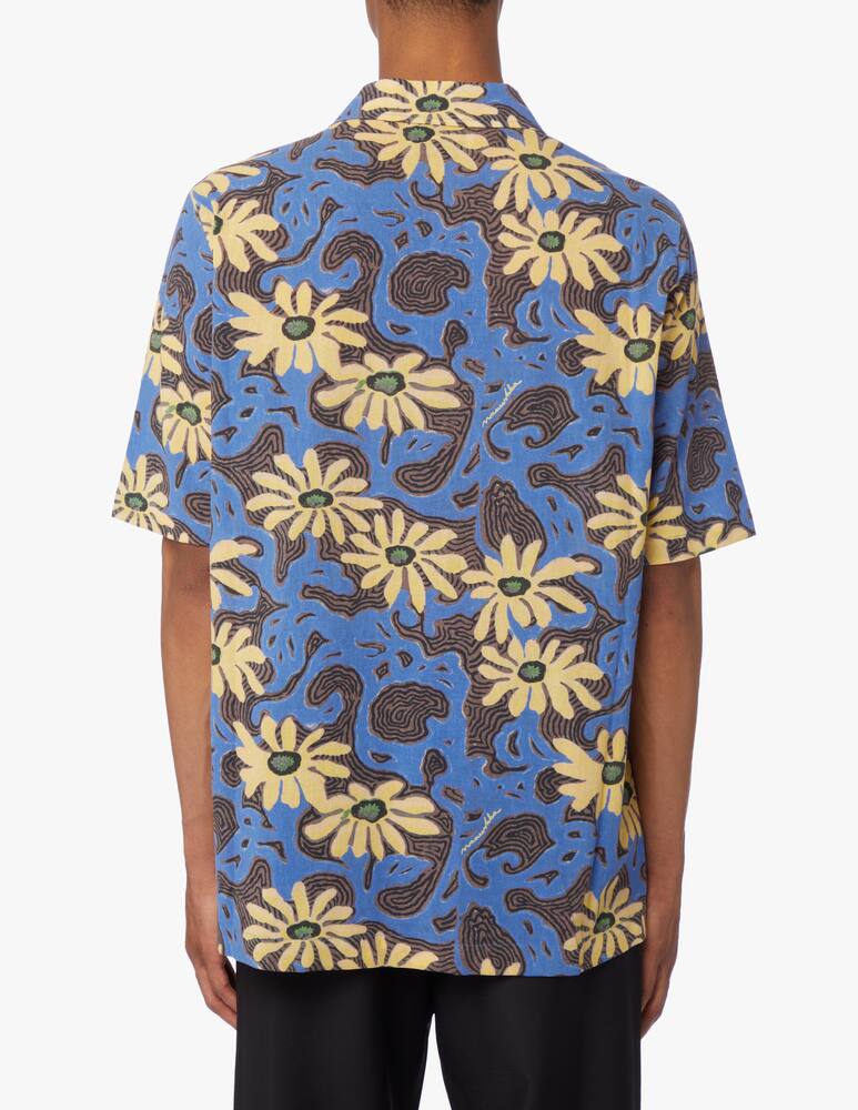 Nanushka Camicia maniche corte arte povera - blu - immagine 3
