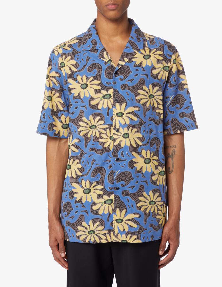 Nanushka Camicia maniche corte arte povera - blu - immagine 1